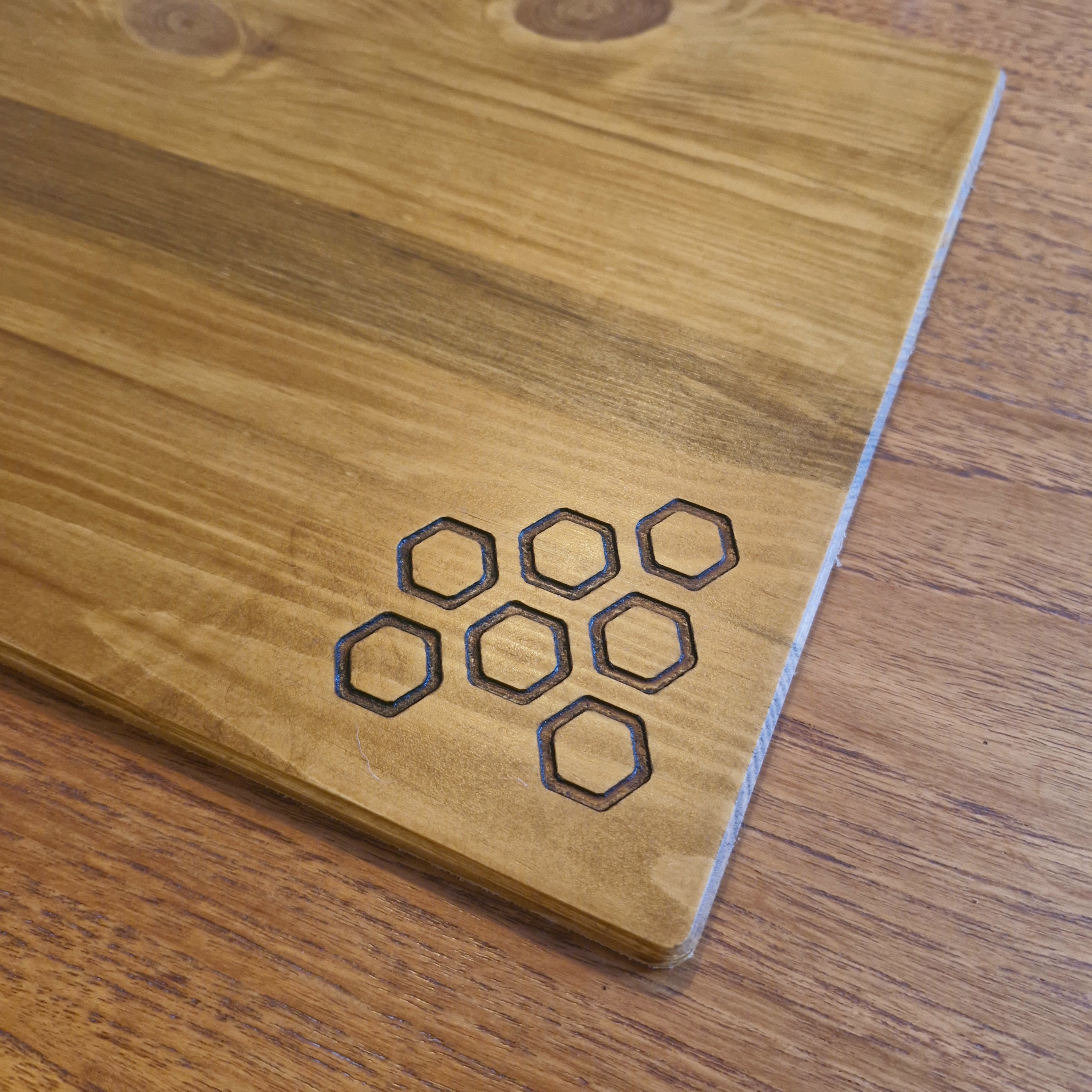 Honeycomb Placemat machined wood structure